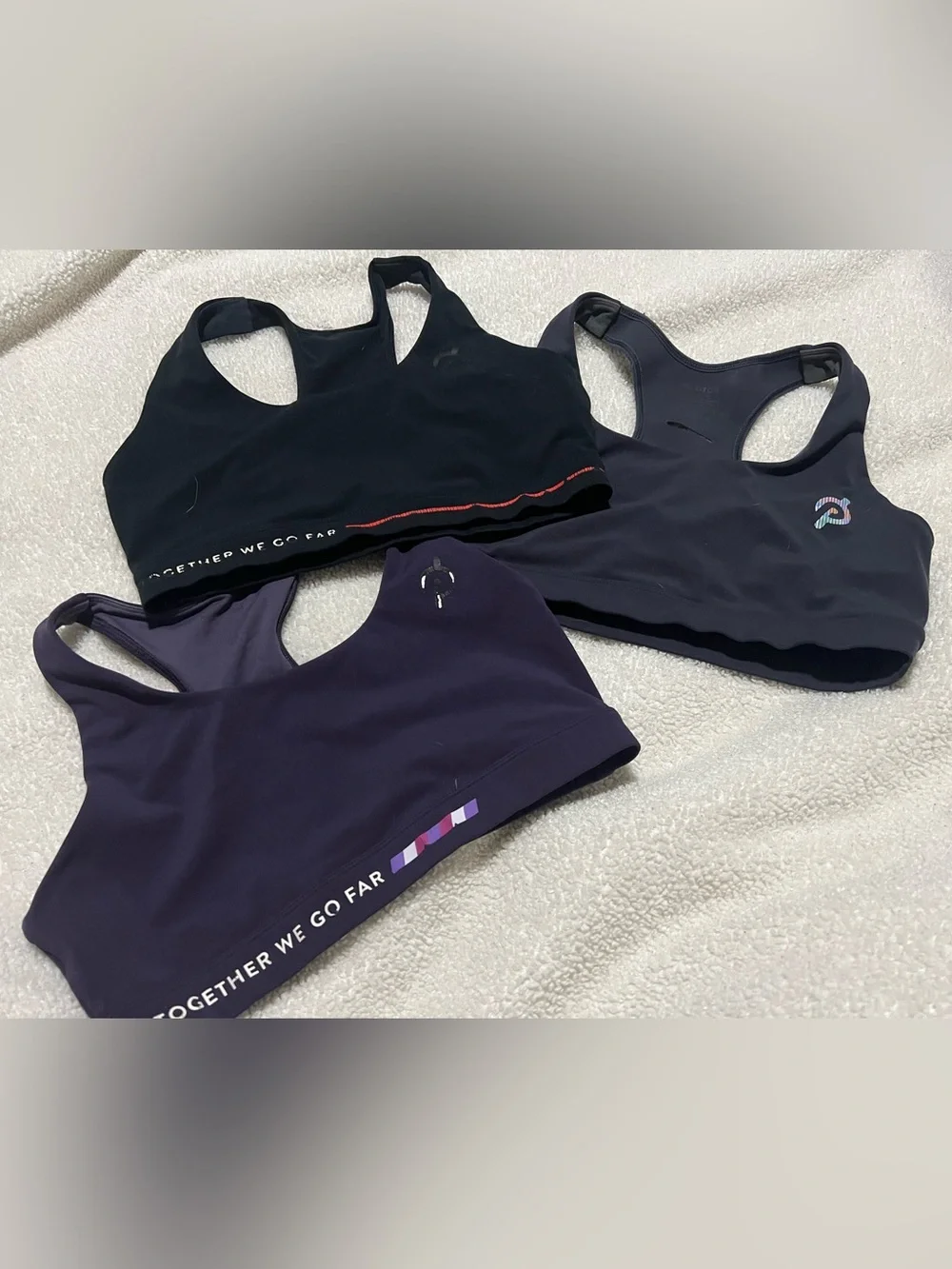 READ DESCRIPTION Peloton Racerback Sports Bras in Black & Deep Purple